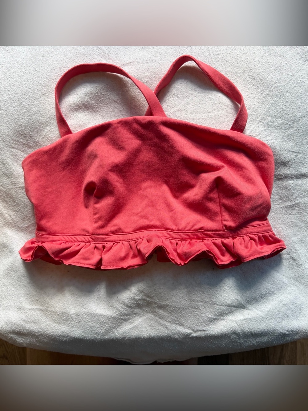 FP Movement by Free People Cross Back bikini top with ruffle